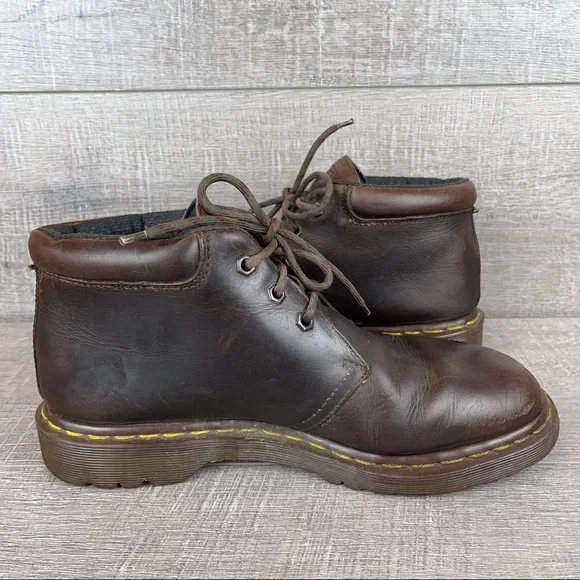 Vintage Dr Martens mens sz 9 brown boots - Picture 5 of 11